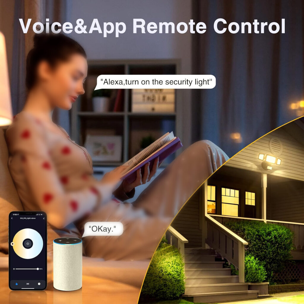Controls the light remotely via a smartphone app