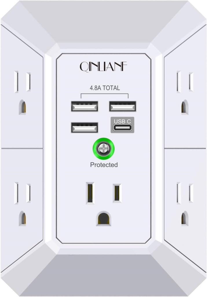 QINLIANF Power Strips Wall Charger & Surge Protector