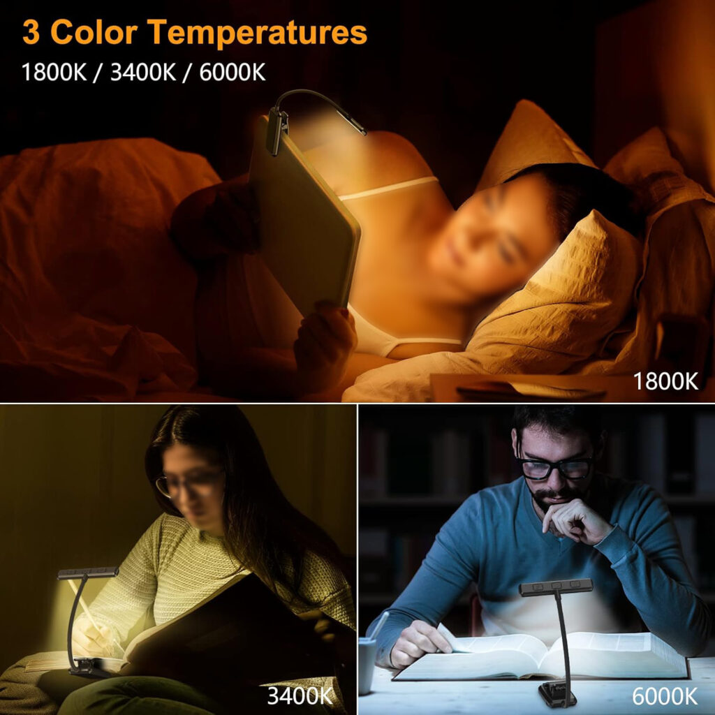 Gritin Book Light gives you three light options