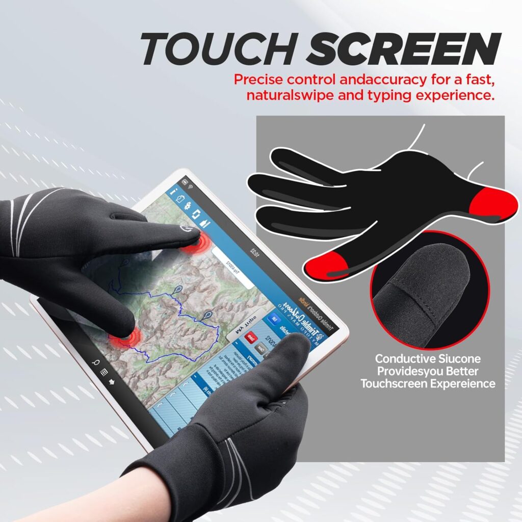 The touch screen pads on the thumb and index finger work like a charm
