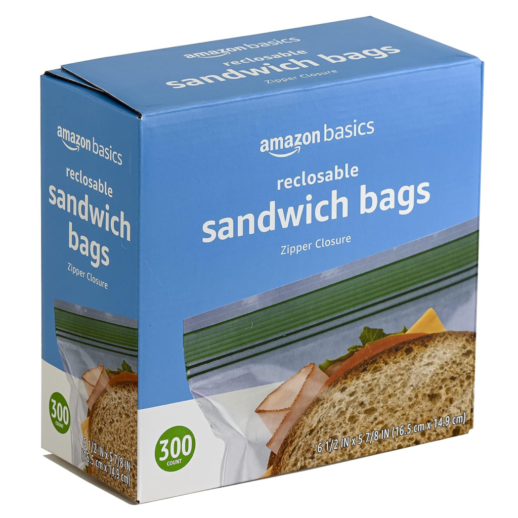 Pack of Amazon Basics Sandwich Storage Bag