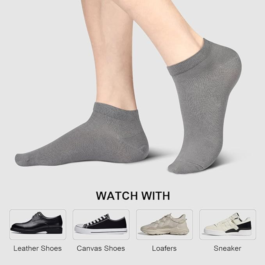 The socks are not too tight or too loose.