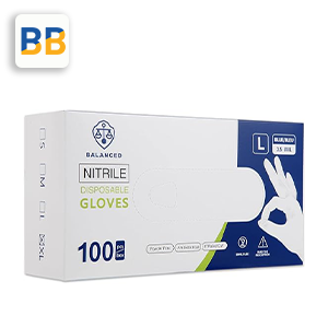 Pack of Disposable Blue Nitrile Gloves