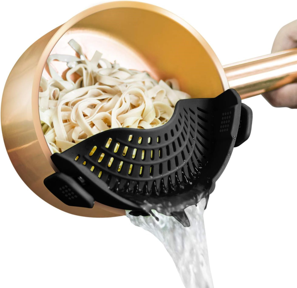 clip-on silicone strainer