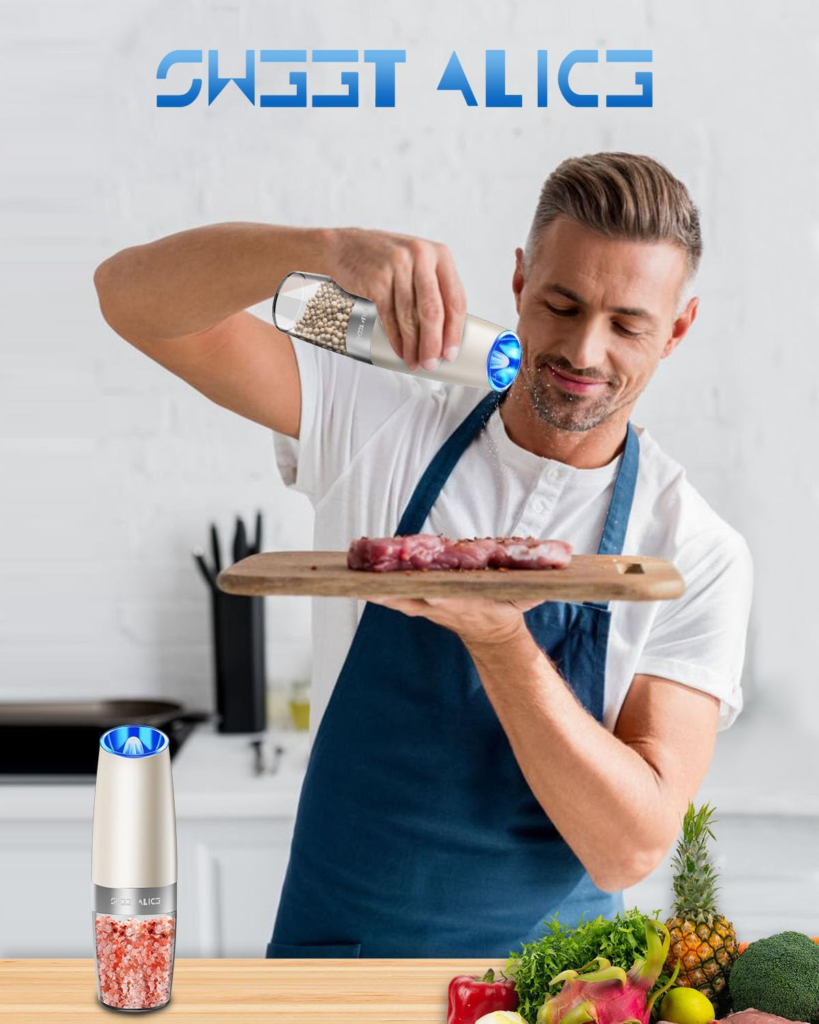 Sweet Alice Gravity Electric Pepper and Salt Grinder