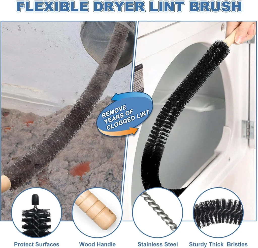 Remove the cleaning equipment and resume the dryer's lint trap.