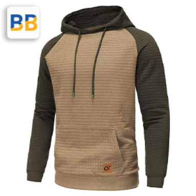 Yundobop Men’s Plaid Jacquard Hoodie
