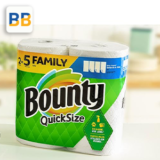 Bounty Quick Size Paper Towels, White, 8 family
